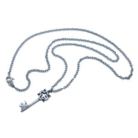 Image 2 of Tiny Key necklace in sterling silver or gold