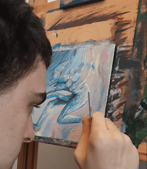 Image of Smoke and Ash - Acrylic painting 