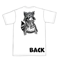 Image 2 of Twice Printed Shirts! Raccoon eating pizza (A2)