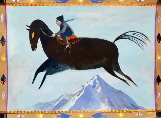 SALE Mountain flying ~ Original painting