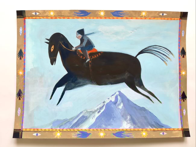 SALE Mountain flying ~ Original painting