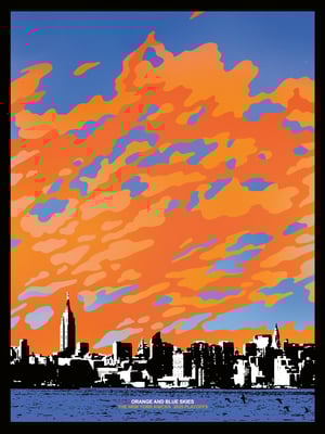 ORANGE AND BLUE SKIES New York Knicks Print
