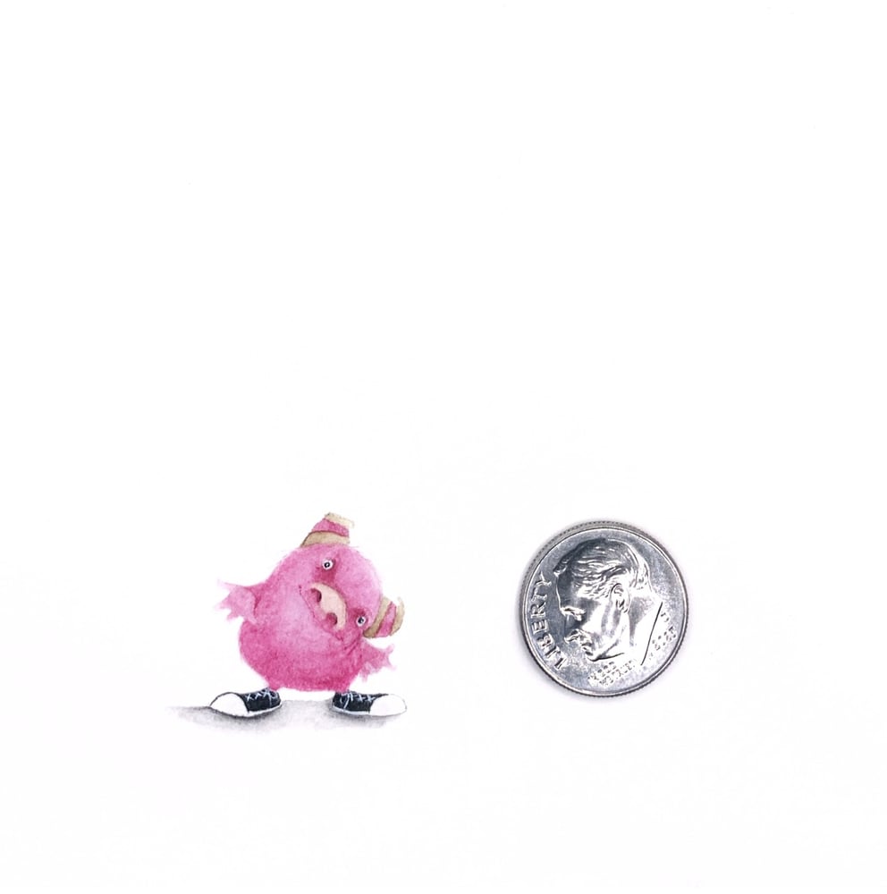 Image of Chucks - a tiny original watercolor