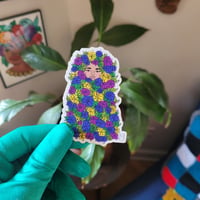 Image 1 of Flower Bush Person Sticker