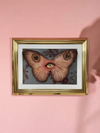 Image 1 of Butterfl'Eye – Surrealist Frame with Butterfly and Eye – OOAK Sculpture – Unique Piece