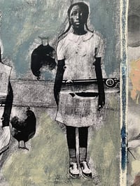 Image 1 of A world of opposites mixed media original art on paper 