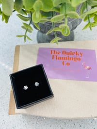 Sterling silver snowflake studs