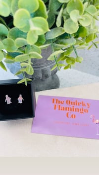 Sterling silver Penguin studs