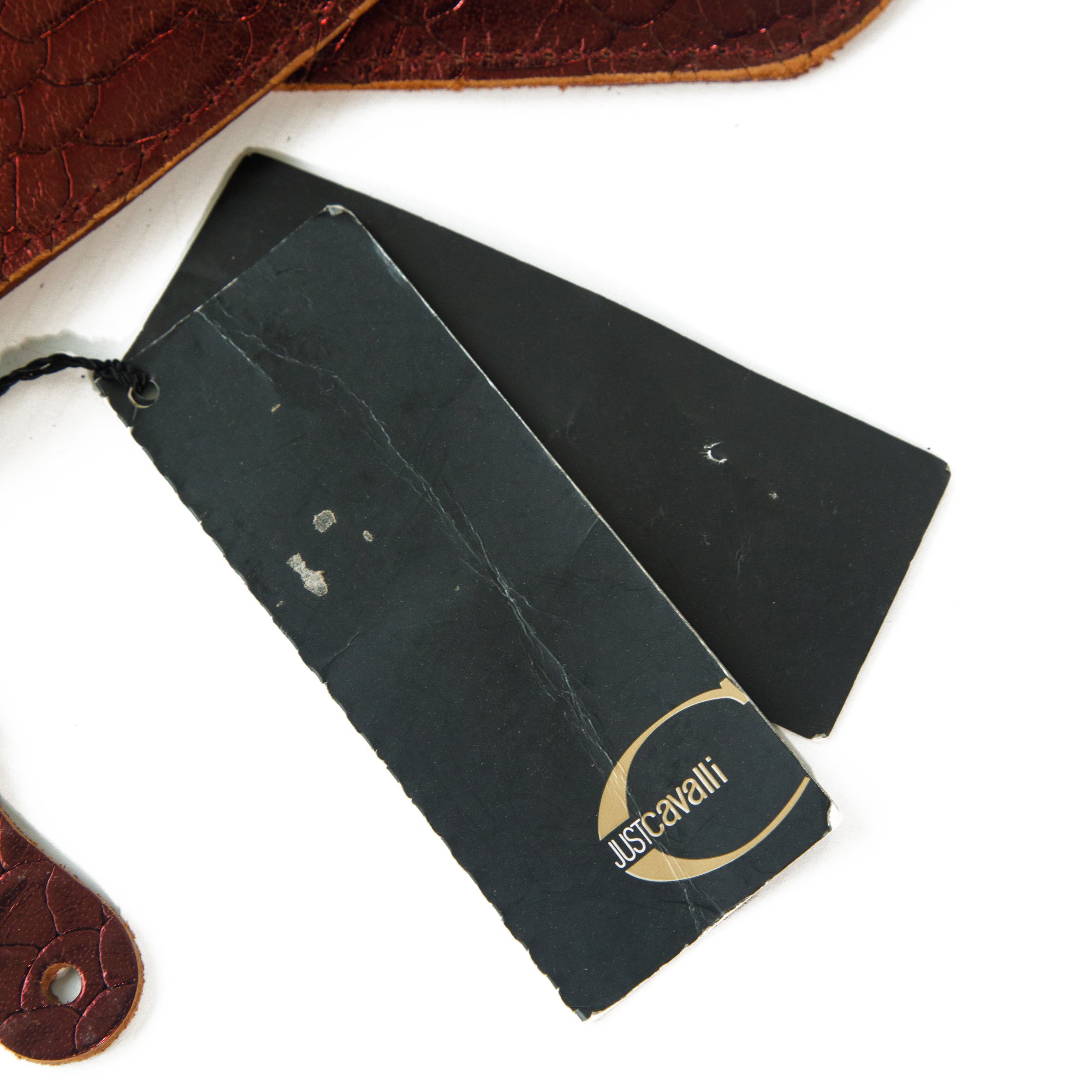 Image of Cavalli Metallic Big Buckle Belt