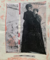Image 2 of "The bond" Vintage women original art on paper