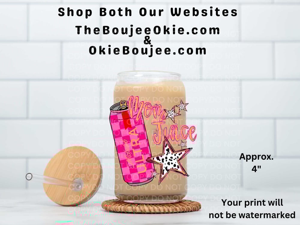 Image of Michelob Ultra Mom Juice Single Sided Uv Dtf Decal T8