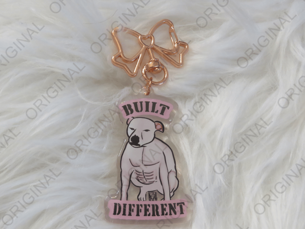 Image of Built Different Dog Keychain