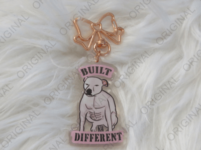 Image of Built Different Dog Keychain