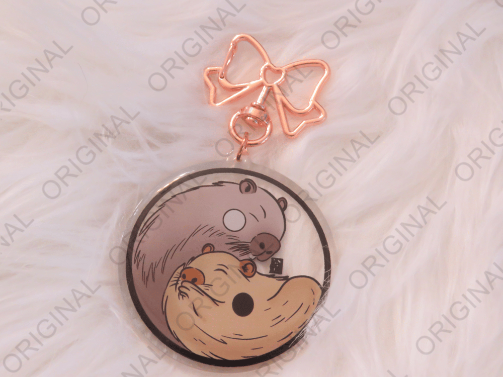 Image of Yin Yang Capybara Keychain
