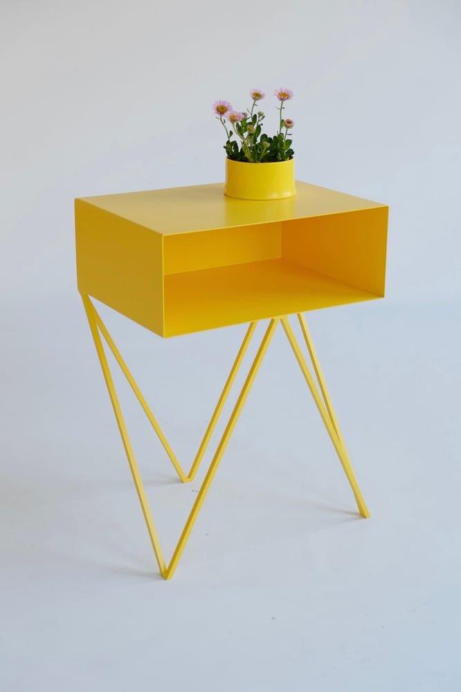 Image of Ex Display Yellow Robot Side Table