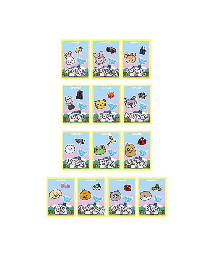 Image of [PRE-ORDER] Seventeen ‘NANA bnb’ Velcro Patch Set