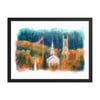 Newtown, Connecticut from Castle Hill (Framed Art Print)
