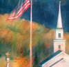 Newtown, Connecticut from Castle Hill (Framed Art Print)