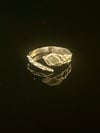 Silver Snake Grotto Ring with Green Cubic Zirconia