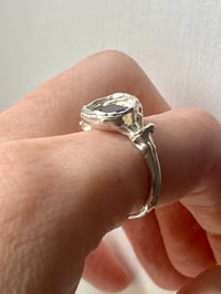 Image 4 of Silver Grotto Pool Ring with Purple Blue Cubic Zirconia