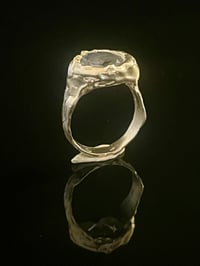 Image 2 of Silver Grotto Ring with Blue Cubic Zirconia