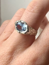 Image 3 of Silver Grotto Ring with Blue Cubic Zirconia