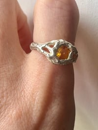 Image 5 of Silver Grotto Ring with Yellow Cubic Zirconia