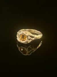 Image 2 of Silver Grotto Ring with Yellow Cubic Zirconia