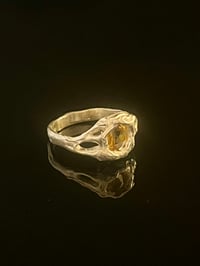 Image 3 of Silver Grotto Ring with Yellow Cubic Zirconia