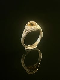 Image 4 of Silver Grotto Ring with Yellow Cubic Zirconia