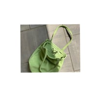 Image 3 of sage suede tote bag