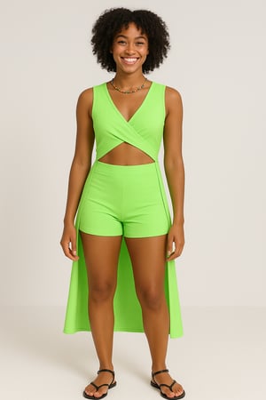 Image of Neon Green 2-Piece Short Set