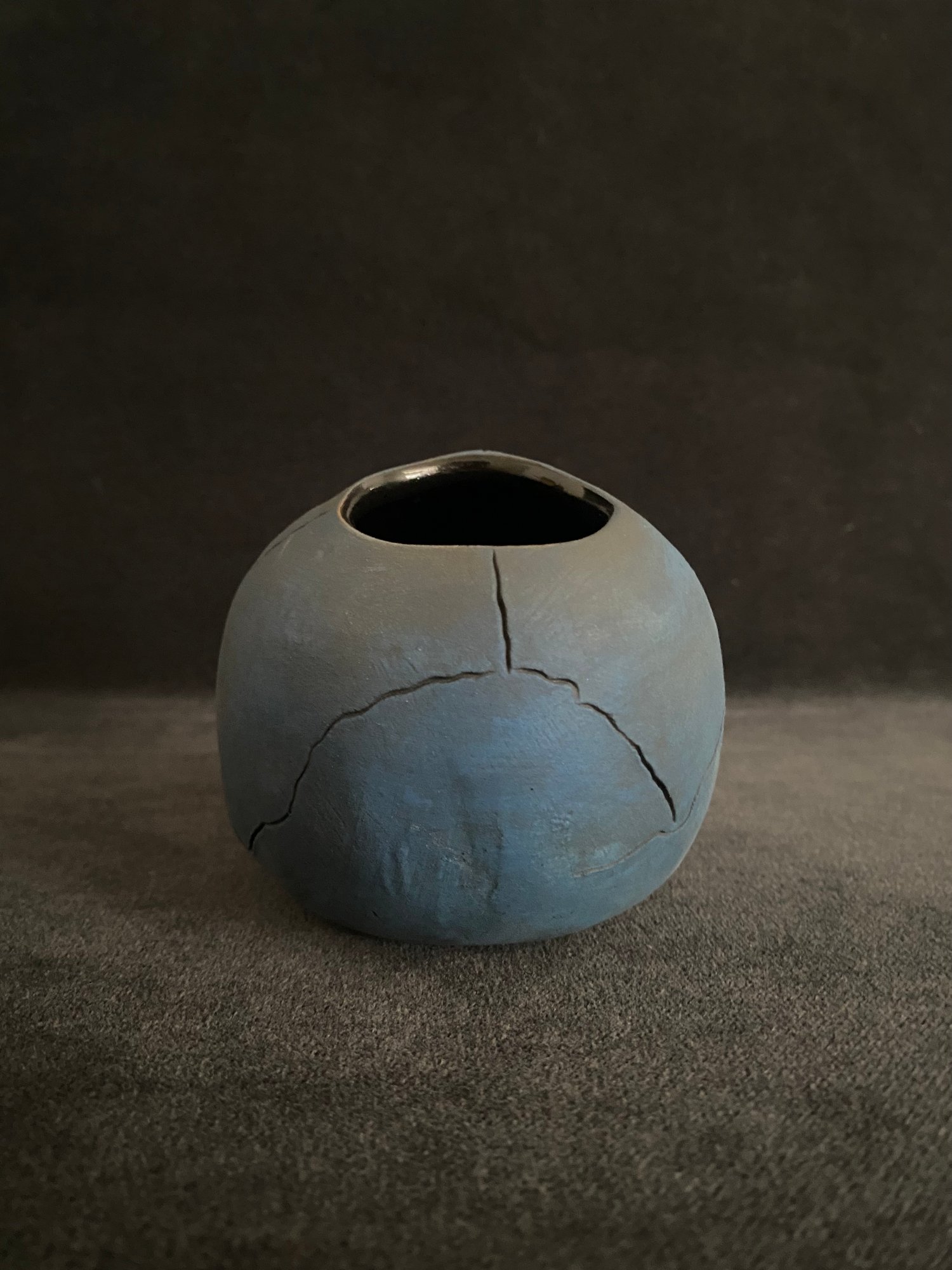 Image of Mini Indigo Blue Trophy Skull (e) - US Shipping Included