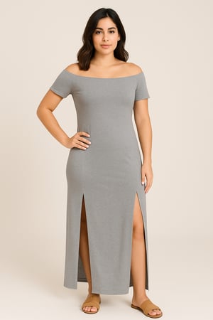 Image of Long Gray Dress