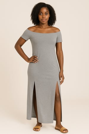 Image of Long Gray Dress