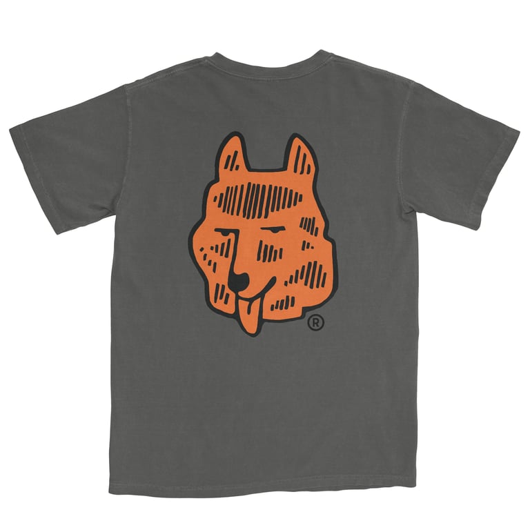 Cherin's Wolf Printed Garment-Dyed Shirt Image 4