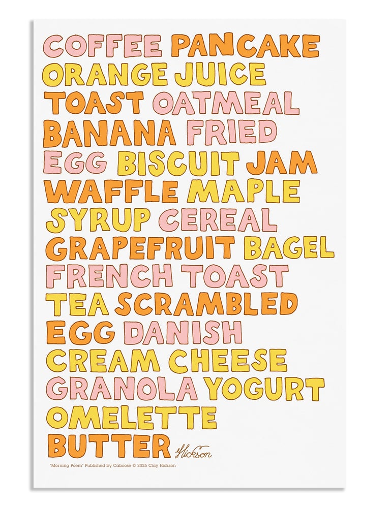 Image of Morning Poem screen print