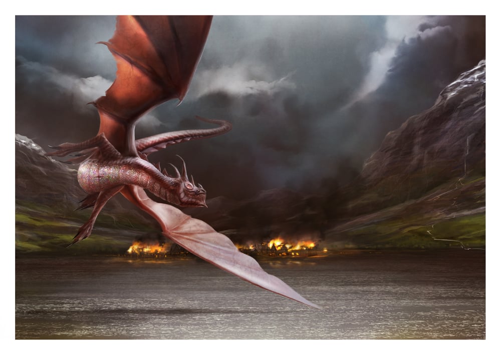 Image of Smaug Burns Lake-Town
