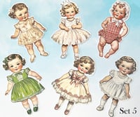 Image 5 of 5 inch Paper Dolls, Vintage Style, Baby Paper Dolls, Set of 6