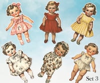 Image 3 of 5 inch Paper Dolls, Vintage Style, Baby Paper Dolls, Set of 6