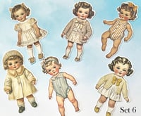 Image 6 of 5 inch Paper Dolls, Vintage Style, Baby Paper Dolls, Set of 6