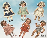 Image 4 of 5 inch Paper Dolls, Vintage Style, Baby Paper Dolls, Set of 6