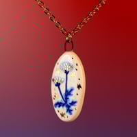 Blue Dandelion Necklace 