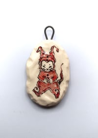 Image 1 of Jester kitty pendant 