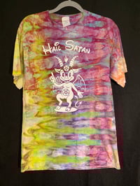 Image 1 of SMALL Hail Satan Tie Dye Shirt 2