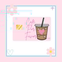 Café por Favor Sticker Card