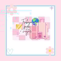 Trabajo para Viajar Sticker Card