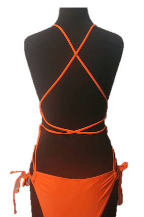 Image of 1 PC Orange Swimsuit