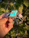 Kingman turquoise and pink conch shell bracelet  size 6