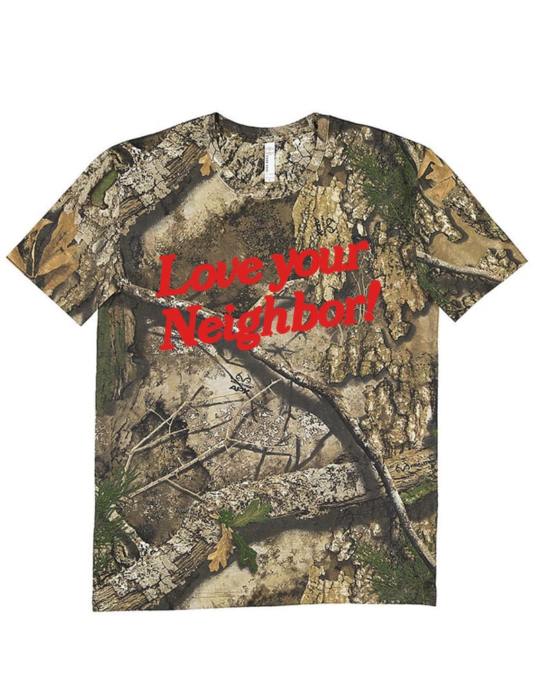 Image of red / camo tee